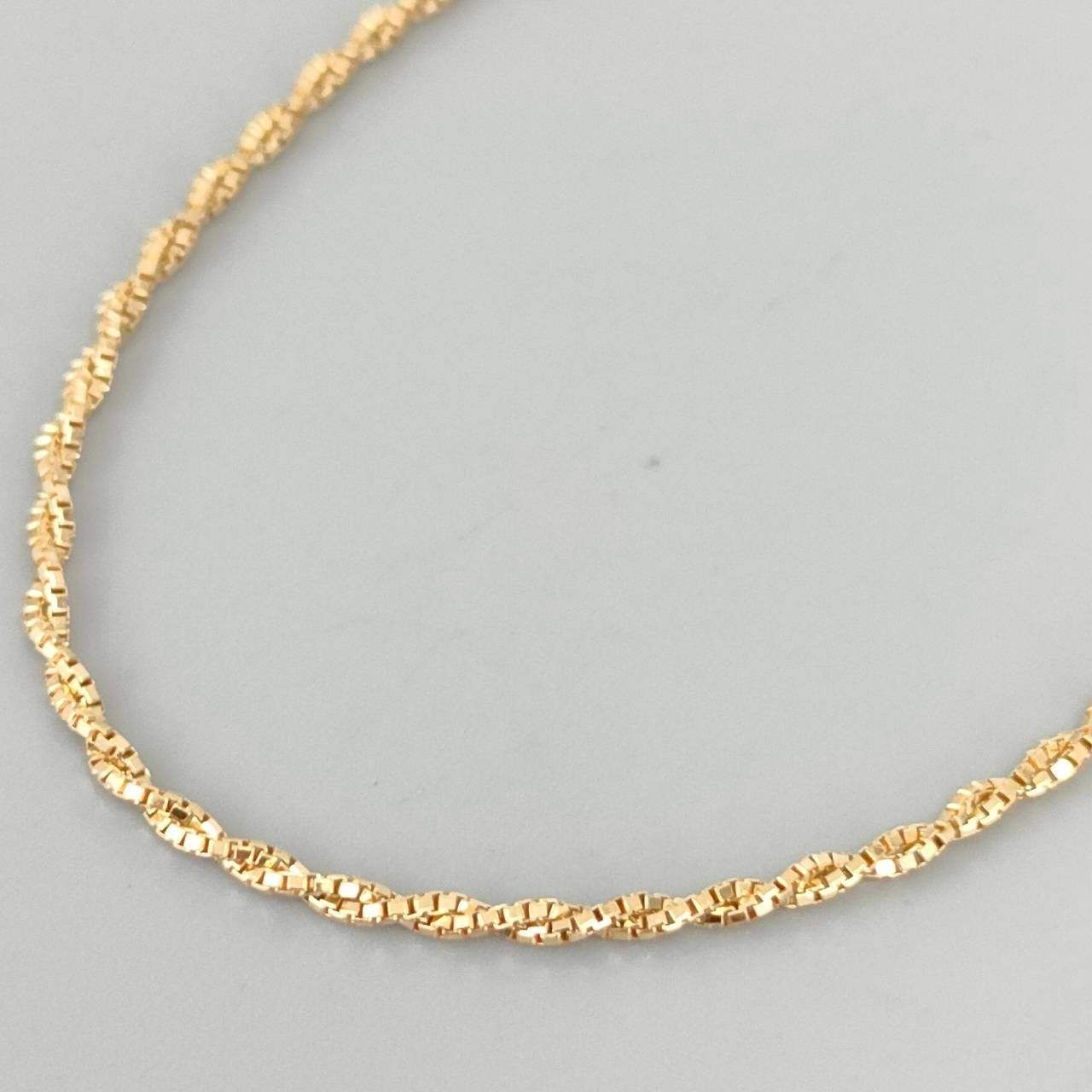 18金 K18 ヴェネチアン デザインブレスレット 男女兼用 1.92g 19㎝ D285