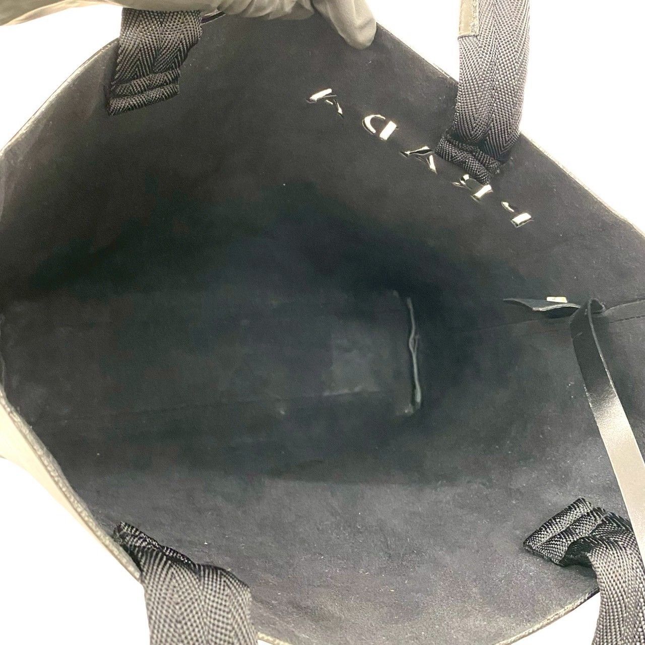 極 美品 希少品 ポーチ付 PRADA プラダ パンチング ロゴ レザー