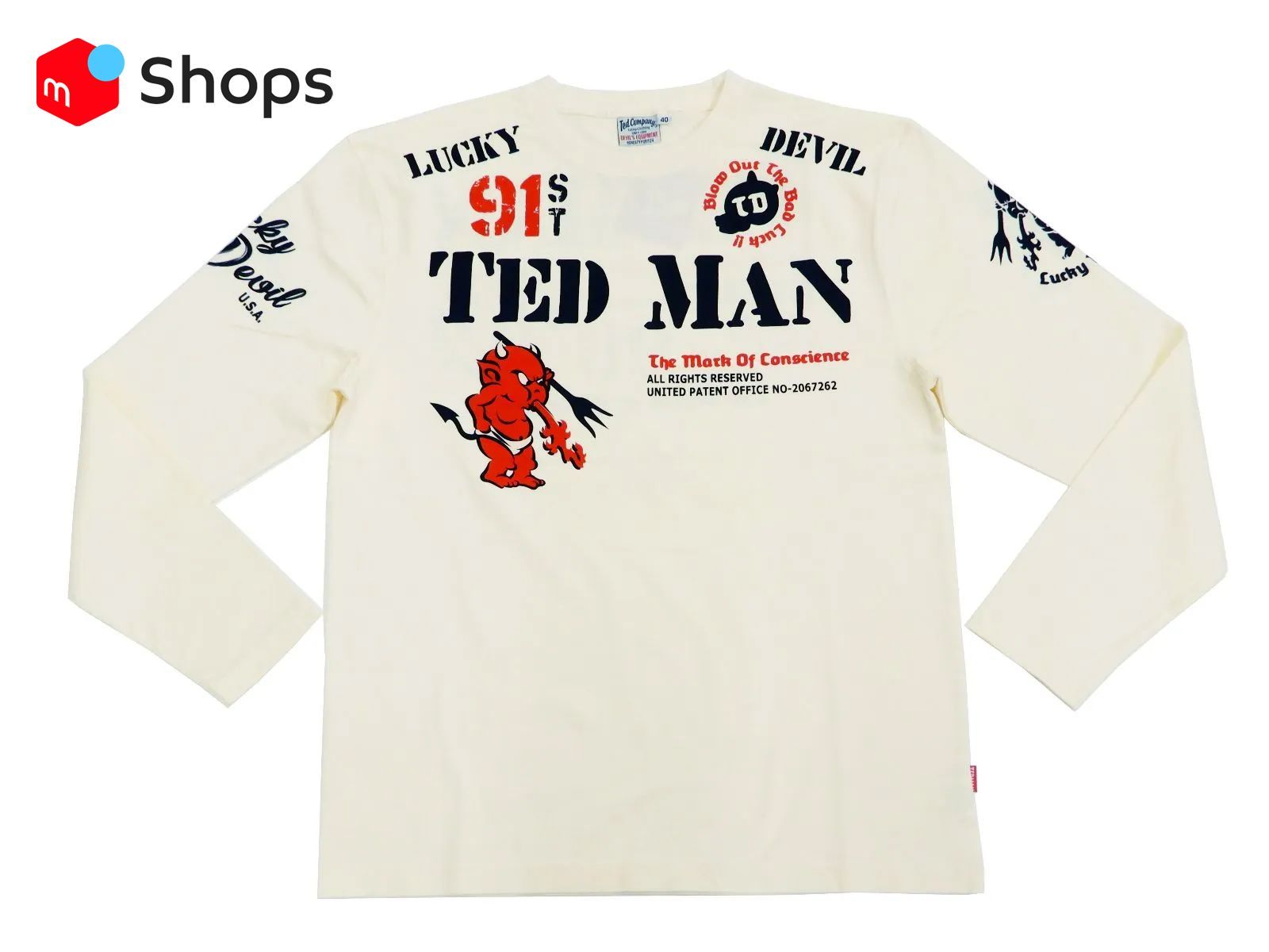 テッドマンTEDMAN 七分Tシャツ SIZE 42(L) - Tシャツ