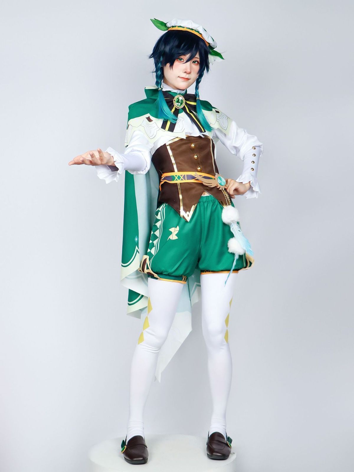原神 風神 げんしん ウェンティ Anemo Archon Venti コスプレ衣装 ウィッグ 豪華フルセット 高品質デザイン 撮影会 舞台演出 推し活 ハロウィン プレゼントにも最適