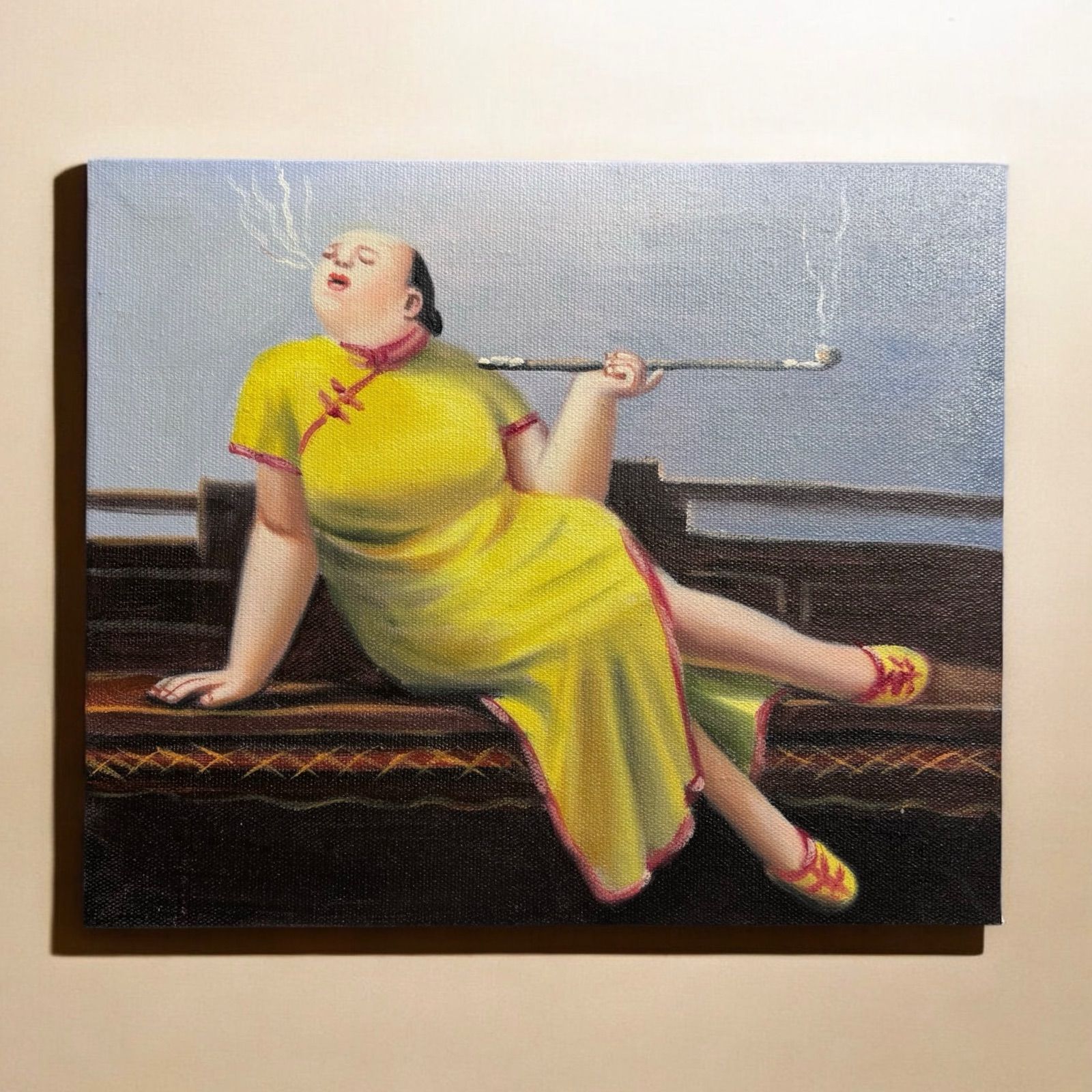 アメリカの装飾的な絵画防水 人物油絵 A Bad Hoss」 - チャールズ・M・ラッセルの手描き油絵複製、暴れ