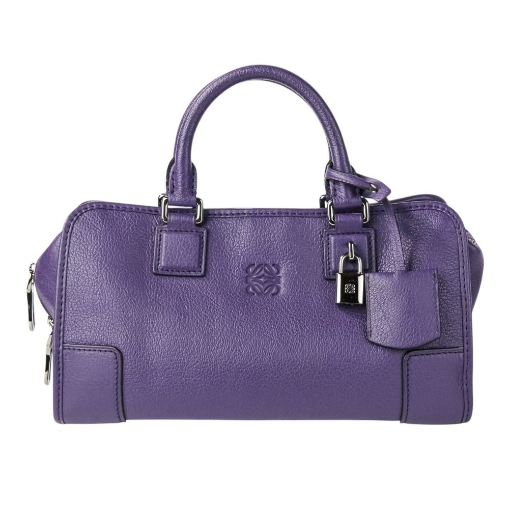 美品 LOEWE ロエベ アマソナ28 アナグラム レザー ハンドバッグ