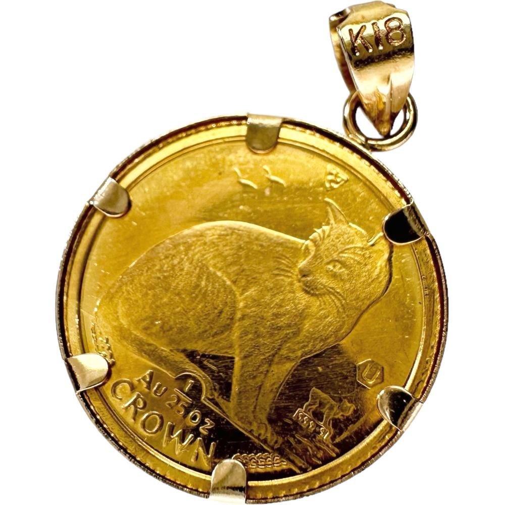 ペンダントトップ マン島キャット金貨 1/25oz K24 - メルカリ