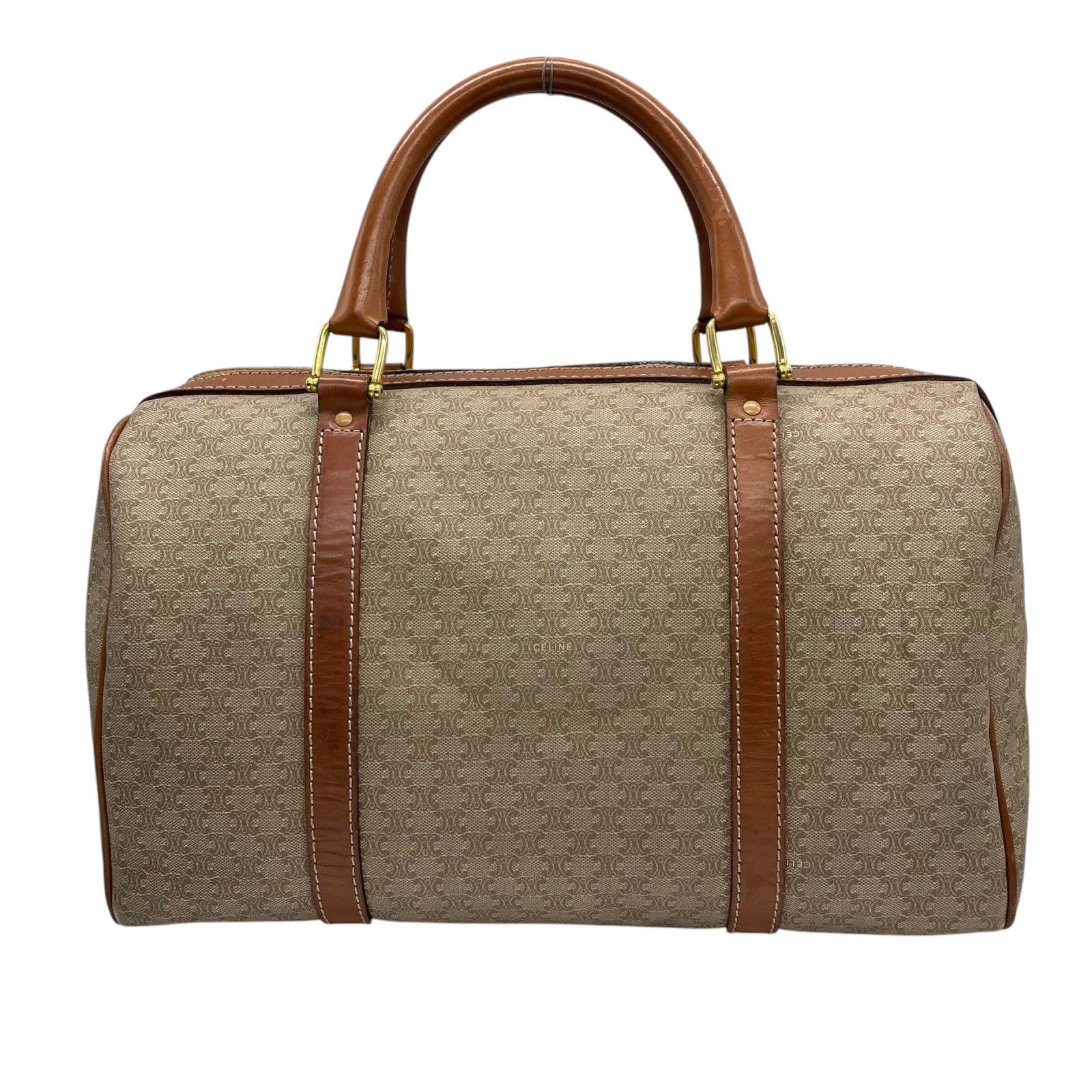 美品】CELINE セリーヌ マカダム柄 トリオンフ ハンドバッグ