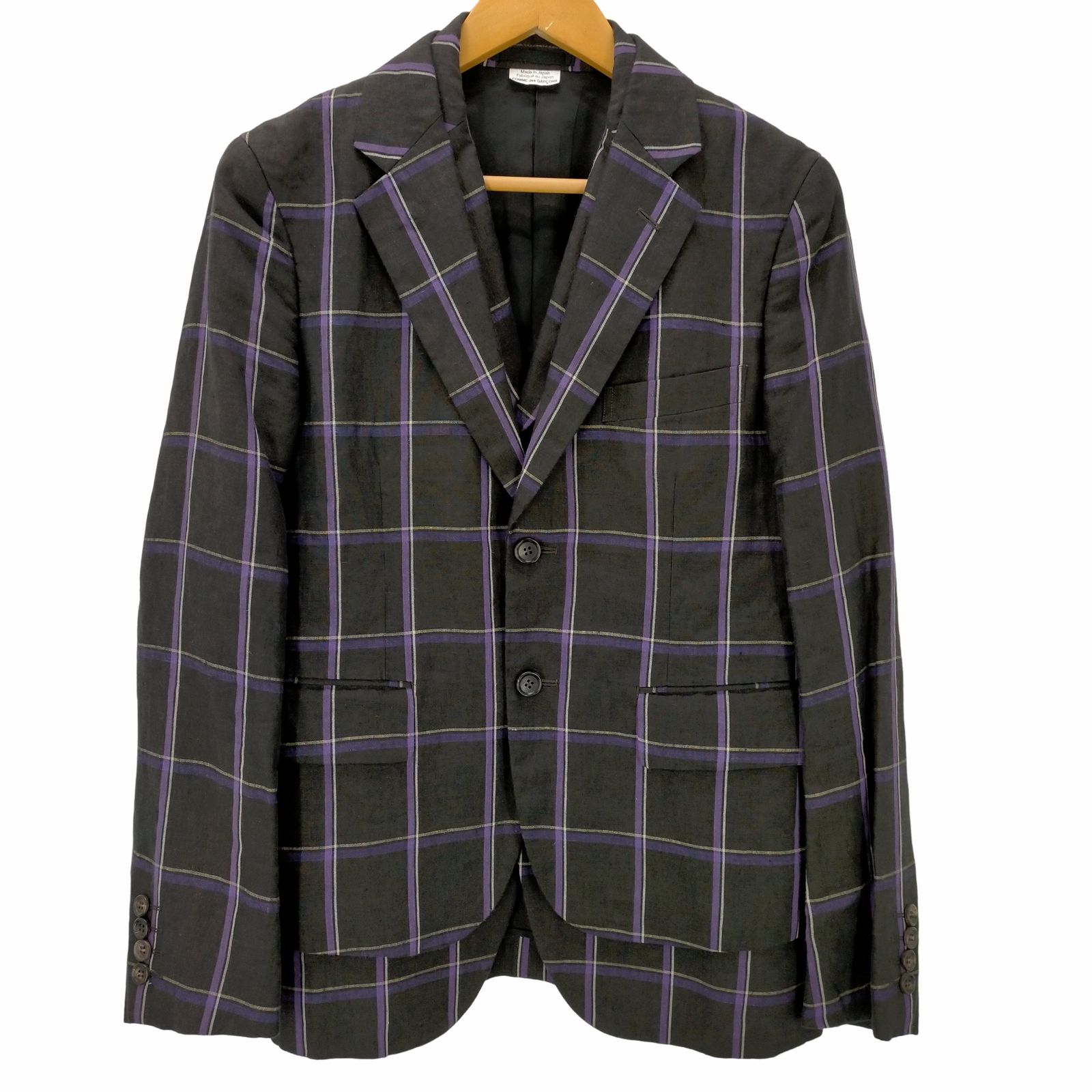 コムデギャルソンオムドゥー レイヤードテーラードジャケット S ネイビー グレー COMME des GARCONS HOMME DEUX コムデギャルソンオムドゥ AD2023