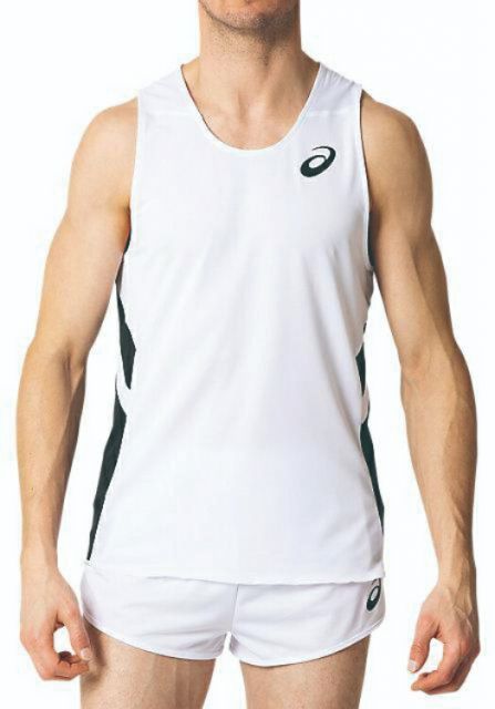 asics アシックス RUNNING SHIRT BRILLIANT WHITE XS 2091A124 100 | スポーツ スポーツウェア 陸上競技 ランニングシャツ ノースリーブ タンクトップ トップス メンズ Ｍ’Ｓ スポーツ用品 ワンポイント ロ