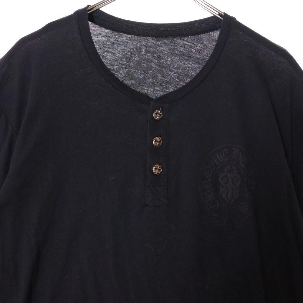 【クロムハーツ】BSフレア 長袖カットソー CHROME HEARTS (クロムハーツ) BSフレアボタン ヘンリーネック