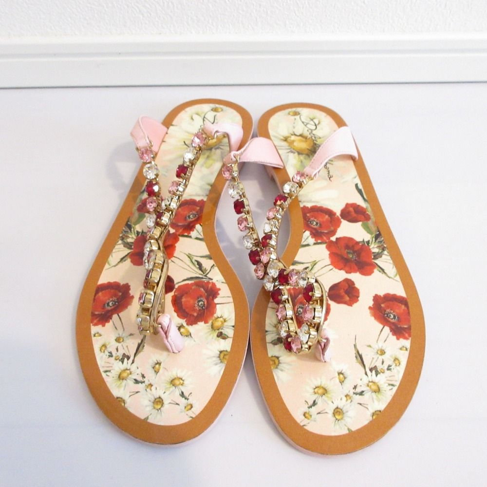 【日本限定モデル】 美品 ビジュー ドルガバ ドルチェ&ガッバーナ DOLCE&GABBANA 靴