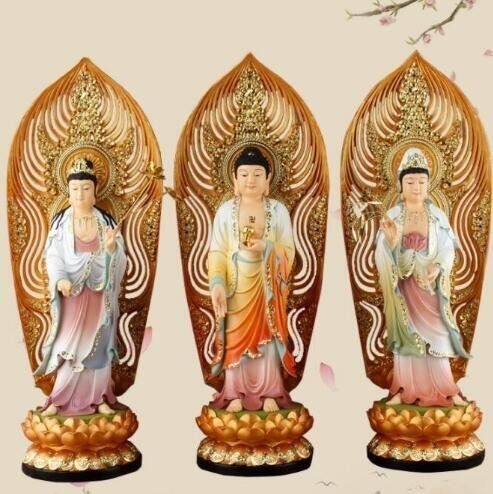 新品登場☆仏教三聖工芸品 精密彫刻 極上品 仏師で仕上げ品