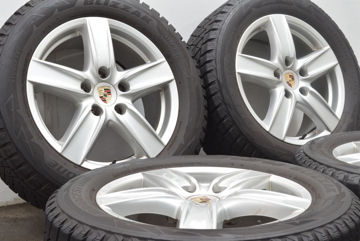 ポルシェ 958 カイエン 純正 18in 8J 53 PCD130 ブリヂストン ブリザック DM-V2 255 55R18 品番 7P5601025D Q7 トゥアレグ