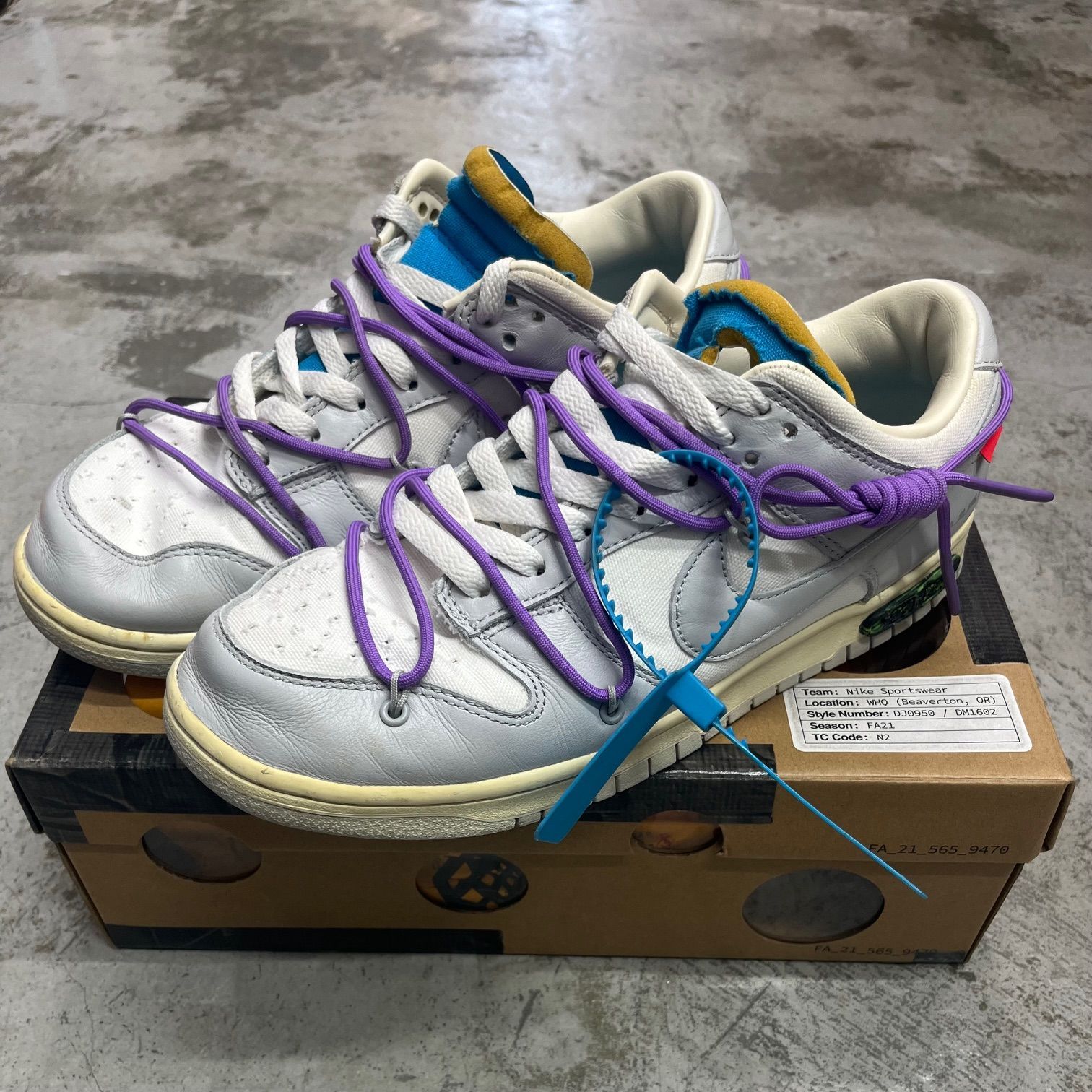 Off-White Nike Dunk Low Sail Neutral Gray DM1602-125 コラボ ダンク スニーカー ナイキ  オフホワイト 27cm 76038A1 - メルカリ