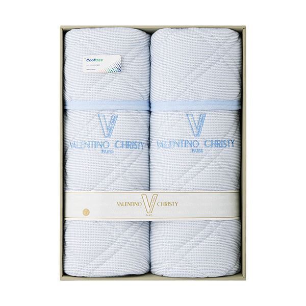 ヴァレンティノ クリスティー 吸水速乾ニットワッフル敷パット2P 100×205cm B1150610
