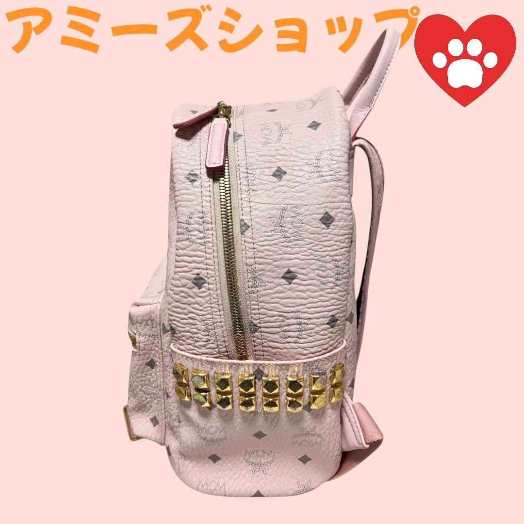 MCM ヴィセトス柄パウダーピンクリュック正規品Sサイズ - メルカリ