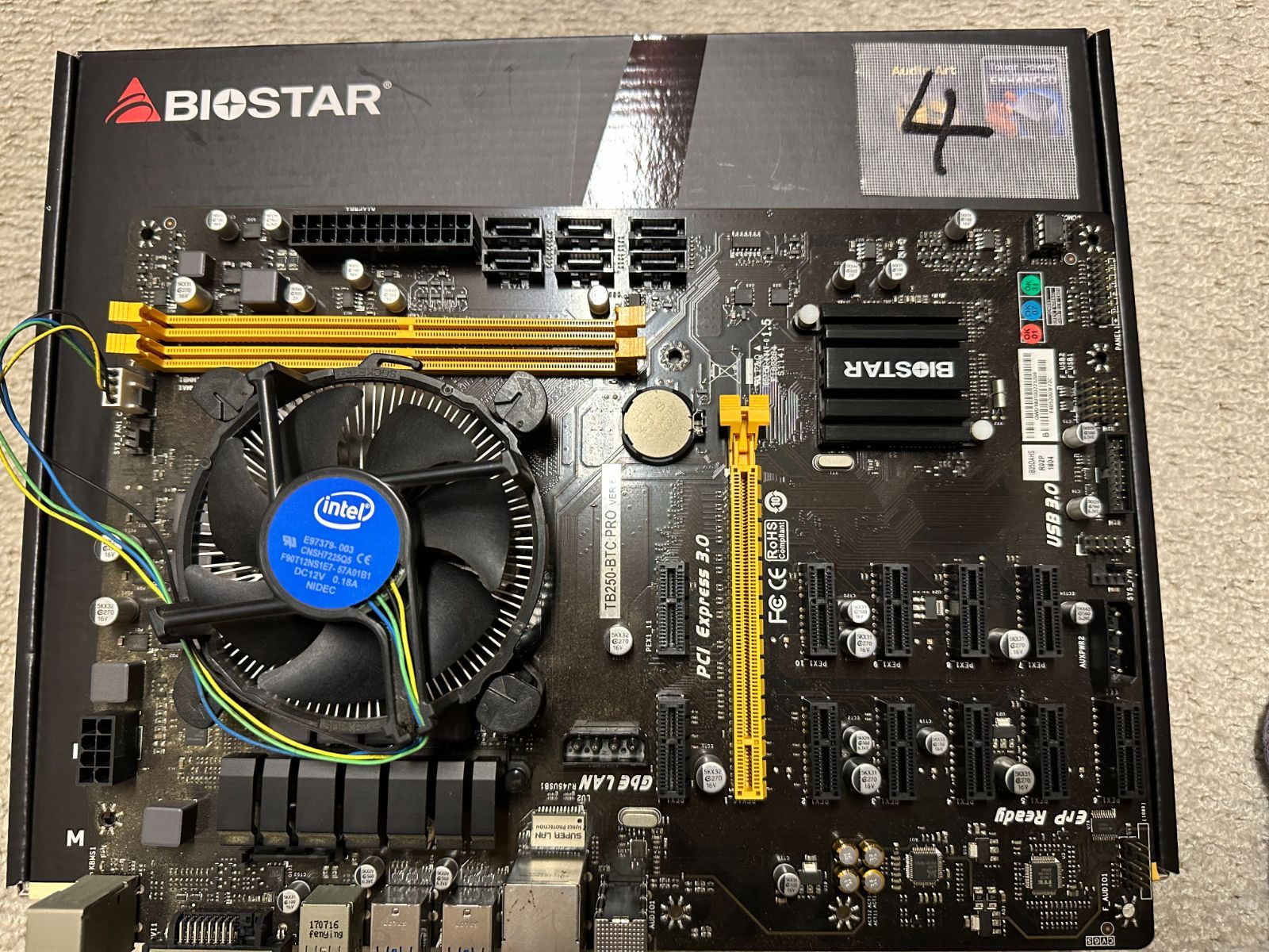BIOSTAR TB250 BTC PRO CPU付き 4 - メルカリ
