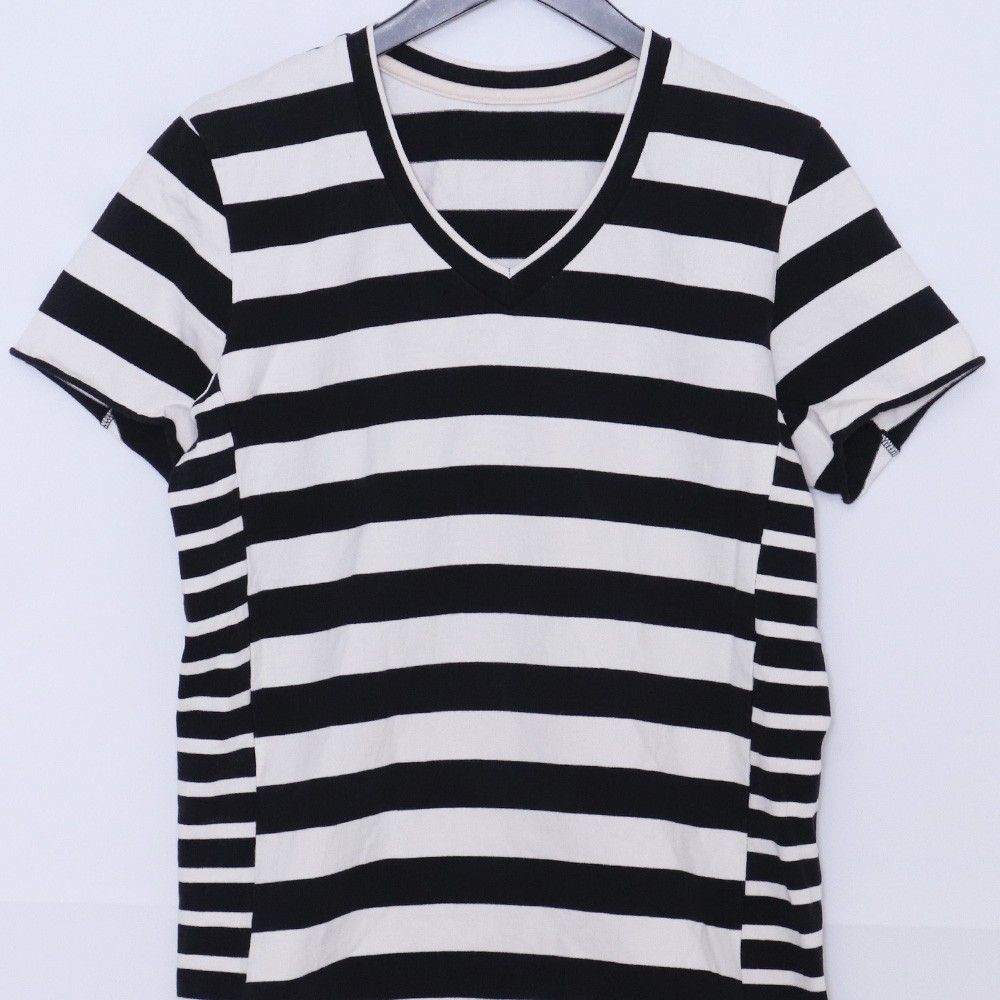 1PIU1UGUALE3 3D V-NECK サイズ5 ブラック ホワイト MRT087
