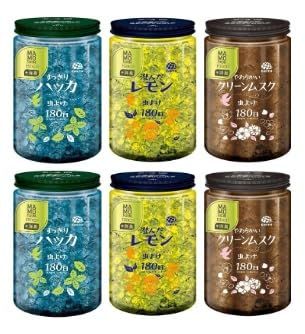 3種セット アース製薬 マモルーム エッセンス 虫よけパール 180日用 すっきりハッカ やわらかいクリーンムスク 澄んだレモン 2個ずつ