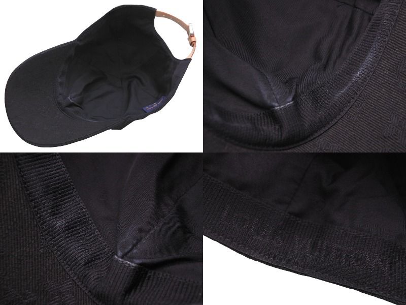 【新品・未使用】ルイヴィトン　キャップ　モノグラム　黒　58　M76584 LOUIS VUITTON ルイヴィトン キャップ 帽子 モノグラム エッセンシャル
