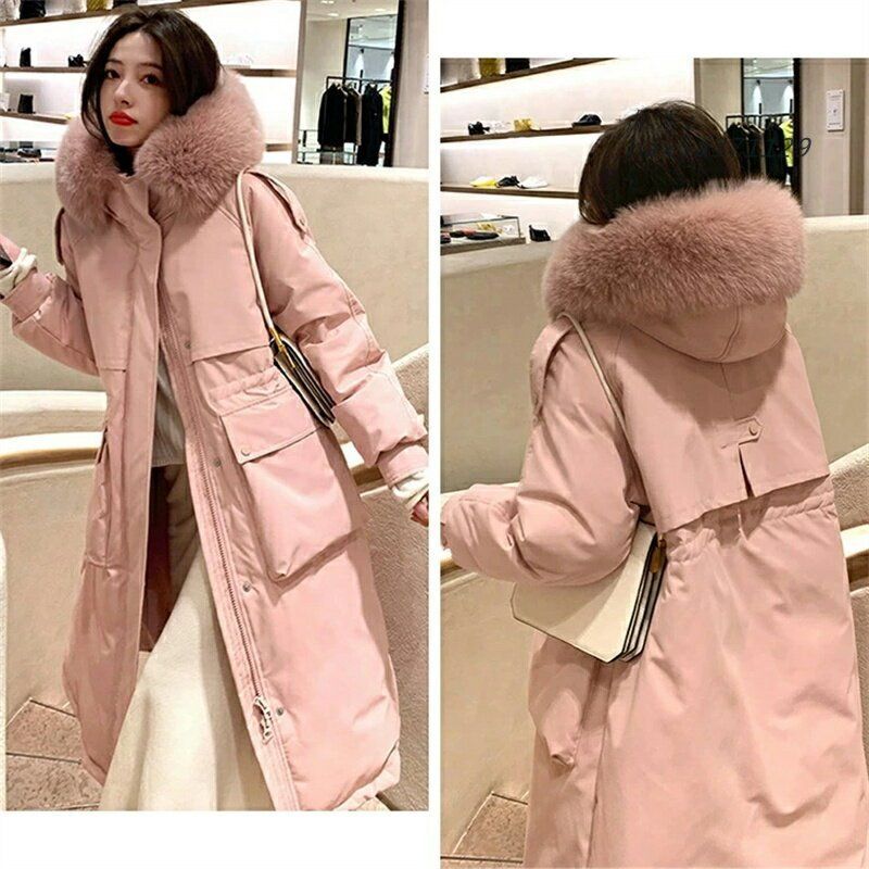 送料代引手数料無料。 ダウン90% 2WAY ダウンコート コート レディース 冬 大きめポケット 取り外し可 ファー付き ダウンジャケット ロングコート ファー ポケット付き hax5a371129