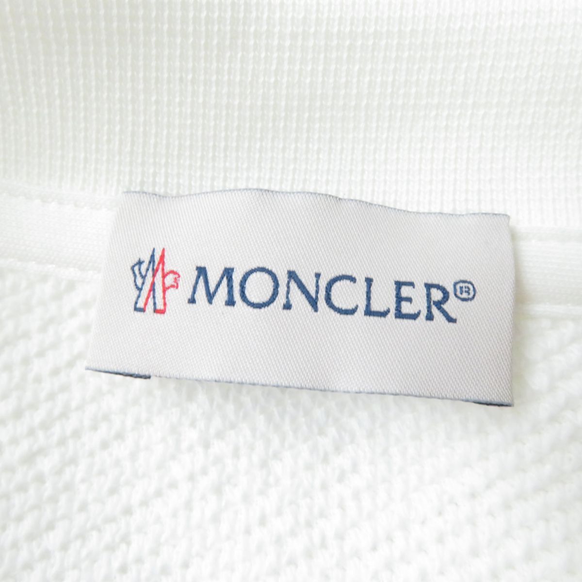 未使用品☆正規品　MONCLER　モンクレール　2021年製　ロゴ入り　オーバーサイズ　スウェット　ホワイト　XS　レディース　ハンガー付