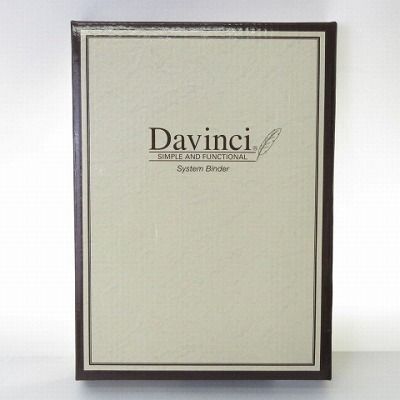 ダヴィンチ　システムバインダー　Ａ５ ダヴィンチ Davinci 美品 システムバインダー レザー 黒