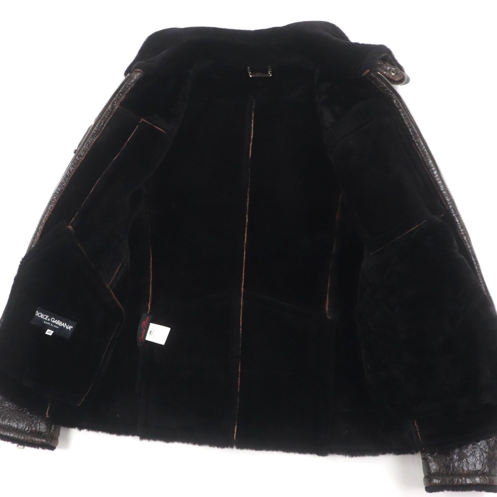 極美品▽DOLCE&GABBANA ドルチェ＆ガッバーナ FUPF9 ラムスキン