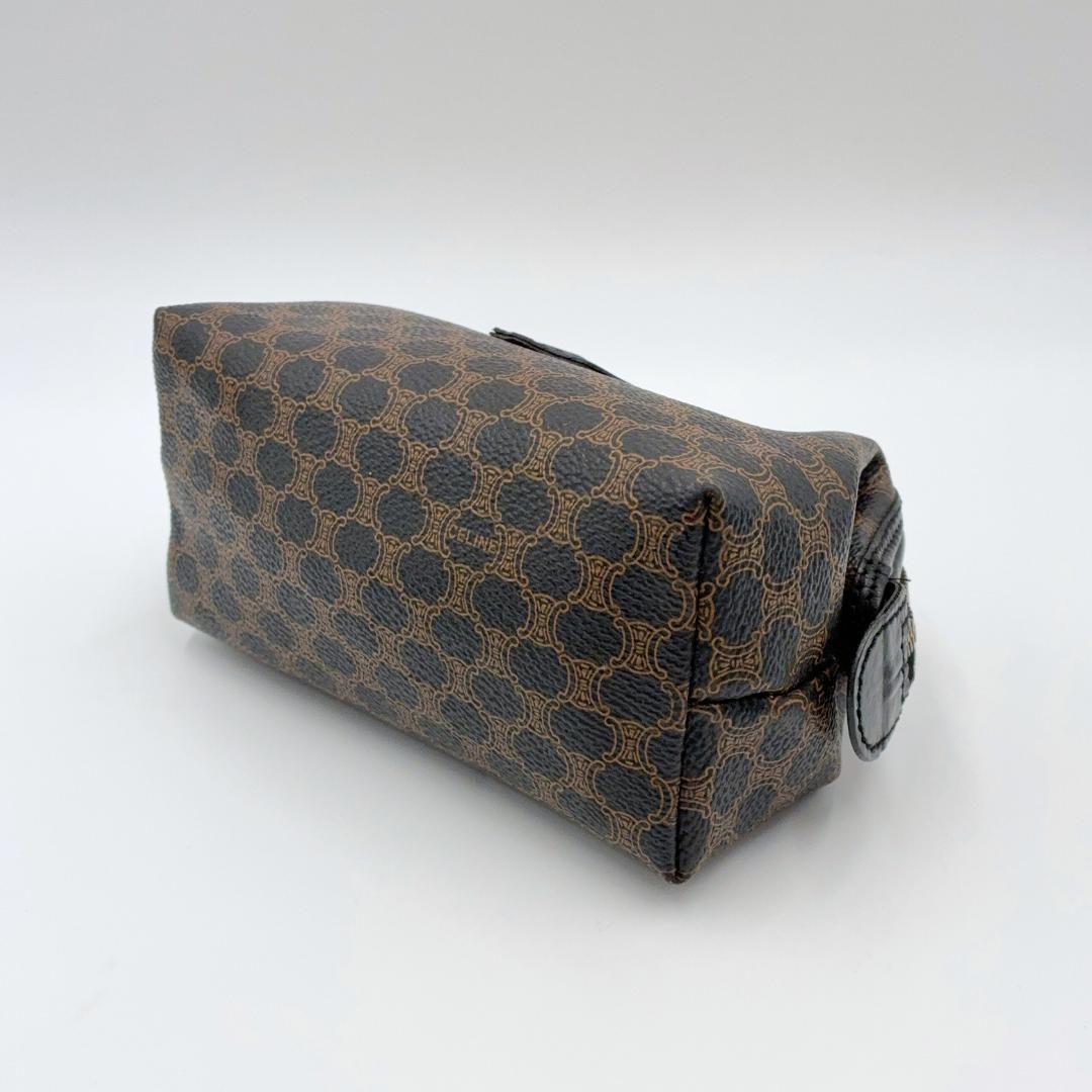 美品】CELINE マカダム PVC ポーチ トリオンフ 黒マカダム