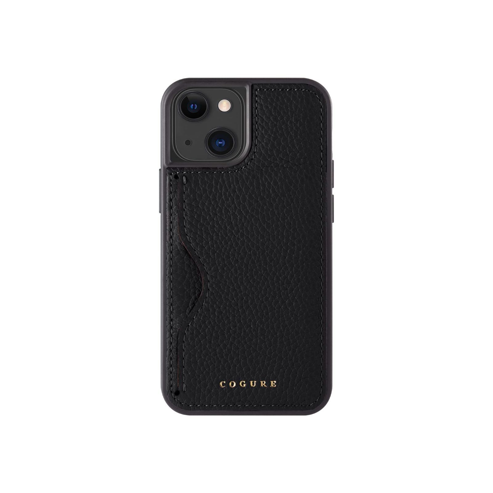 特価商品 COGURE コグレ iPhone13Mini ケース 本革 シュリンクカーフレザー カード入れ シンプル おしゃれ ギフトボックス付き COPC1 ブラック【Black】