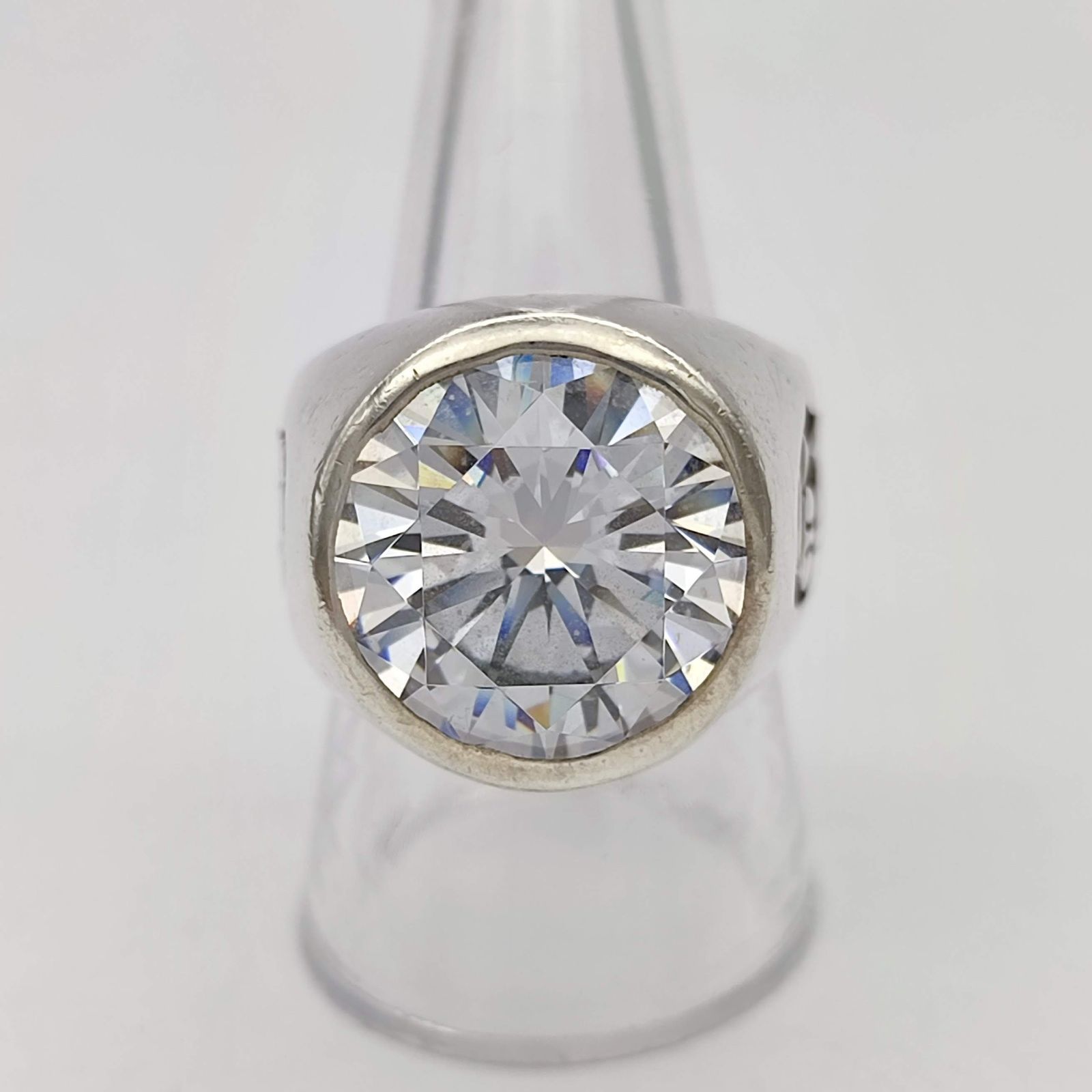 美品】Gambino USA キュービックジルコニアリング SILVER