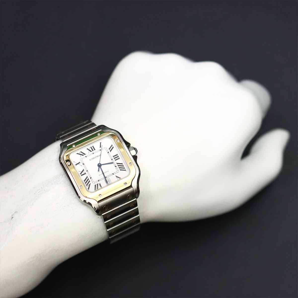 カルティエ Cartier サントスドゥカルティエLM コンビ W2SA0006 メンズ 