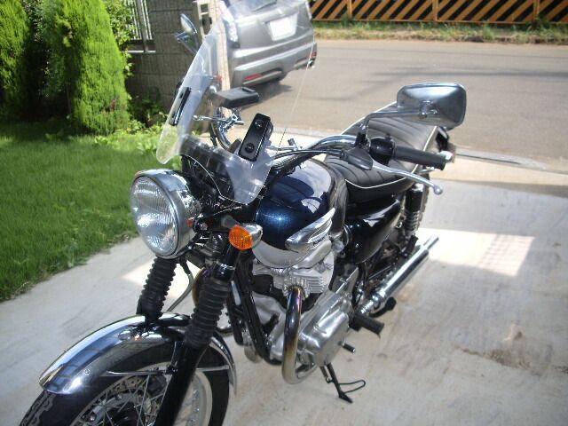 汎用ウインドスクリーン クリア ステー付き W800 ハーレー 風防 楽天