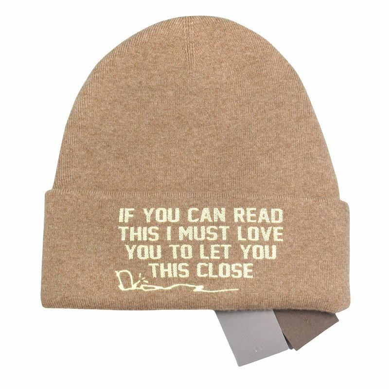 【中古】未使用品 22aw ディオール × トラヴィススコット カクタスジャック レター ロゴ 刺繍 カシミヤ ビーニー▽３ 未使用 22aw ディオール × トラヴィススコット カクタスジャック DIOR