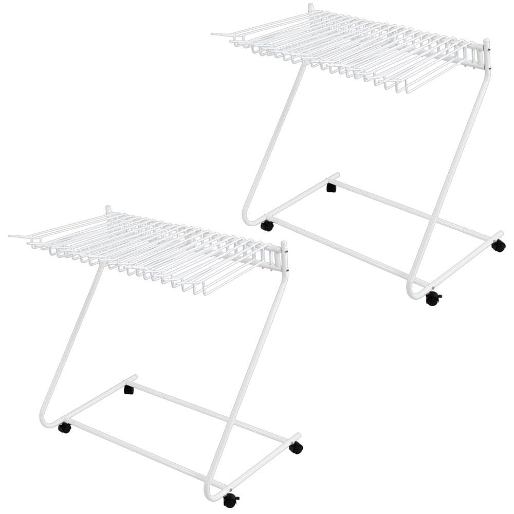 在庫処分 ハンガーラック アイリスプラザ スラックスハンガー 20本掛け キャスター付 コンパクト 2個セット 収納 幅72×高さ69.5×奥行43㎝ SLKH-43 ホワイト