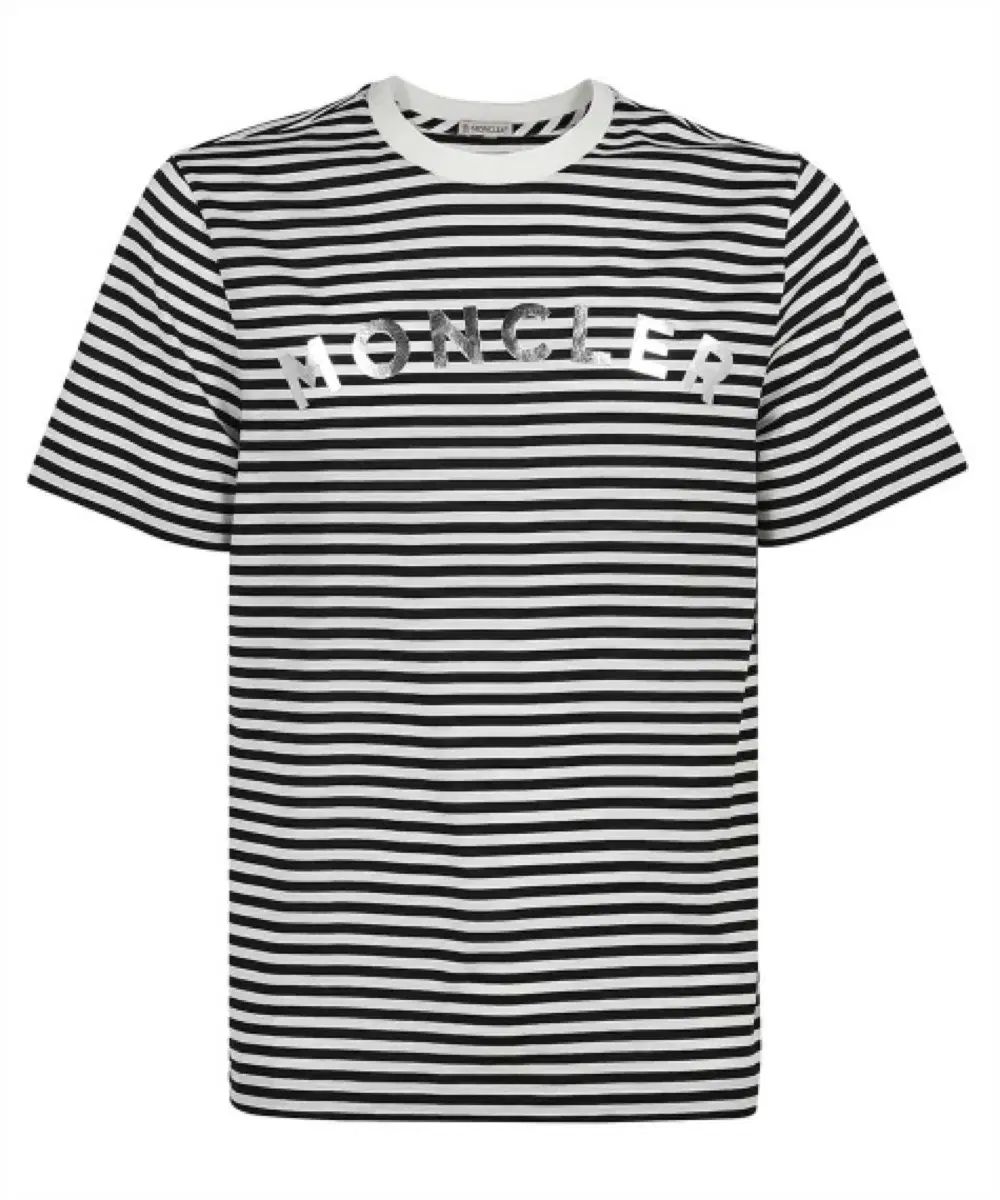 MONCLER グレー ストライプ Tシャツ MONCLERグレー Tシャツ Mサイズ