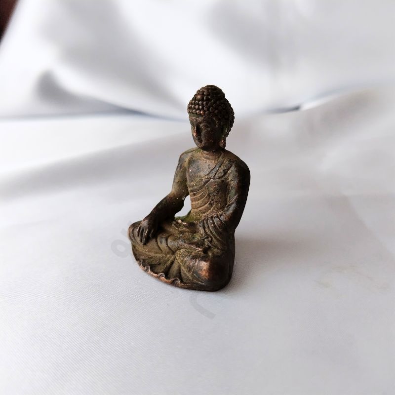 古銅　阿弥陀菩薩　念持仏 阿弥陀如来坐像 仏像 置物 銅像 仏教美術 銅製 如来座像 念持仏