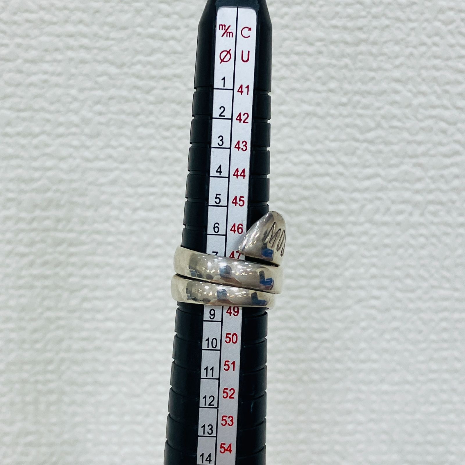 A【MOSCHINO】 モスキーノ リング 指輪 SV925 シルバー 8号