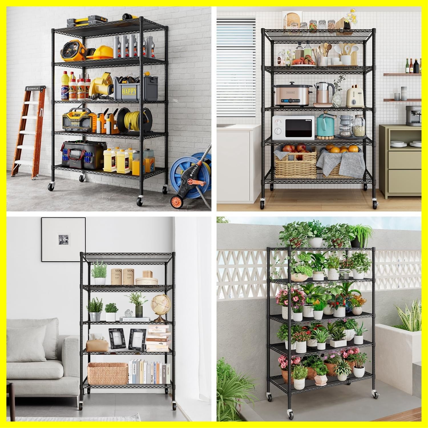 収納棚 キャスター付き 整理棚 収納ラック 業務用 メタルラック