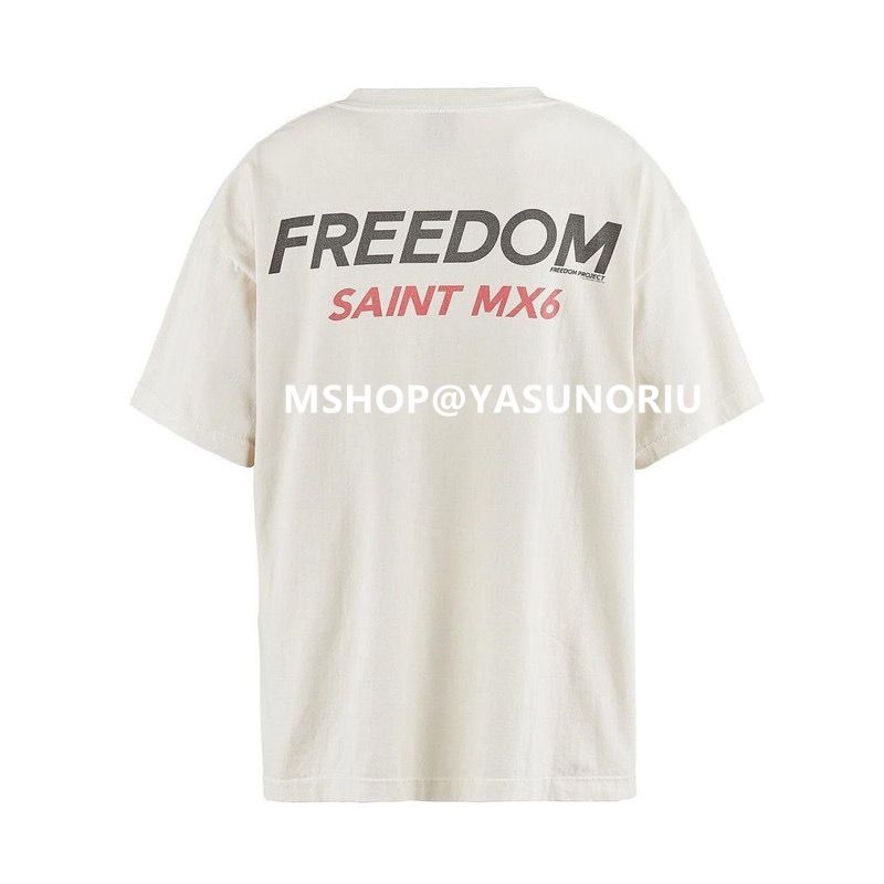 Saint Mxxxxxx ロゴ Freedom X Saint MX6 半袖 Tシャツ ホワイト 