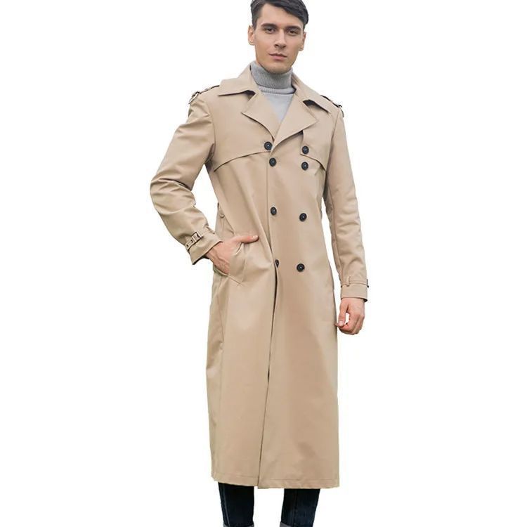 美品 COACH ダブル ロング トレンチコート ベージュ メンズ アウター M