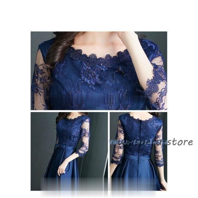 パーティードレス結婚式服装ドレスワンピース20代10代40代30代nakフォーマルドレス50代女性冬赤お呼ばれ母親親族袖ありフォーマルワンピー