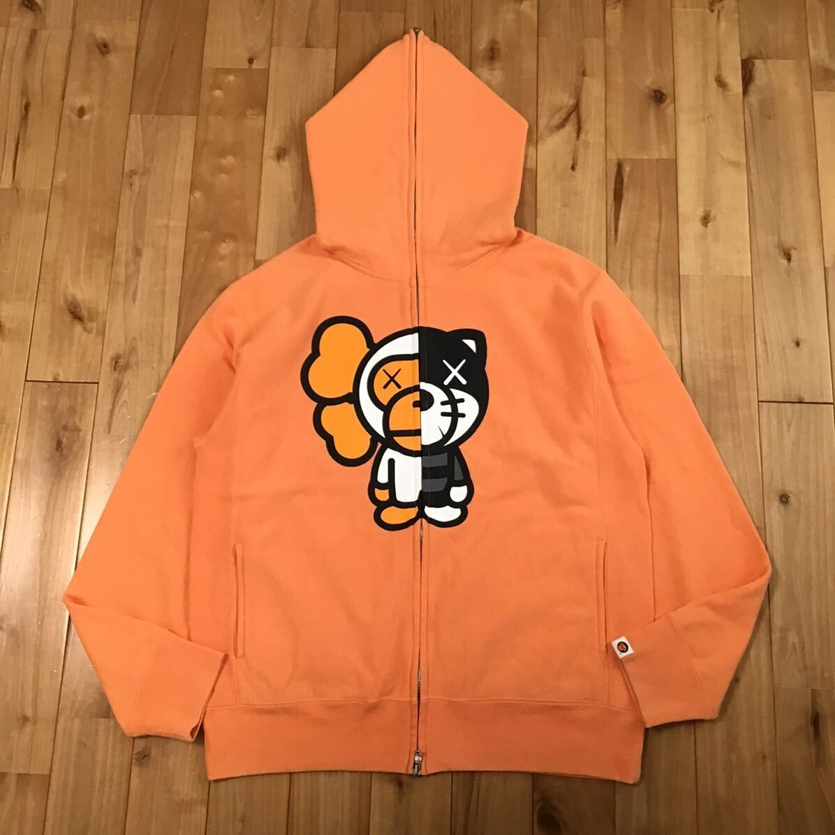 BAPE × KAWS ANIMAL MILO フルジップ パーカー Mサイズ a bathing ape full zip hoodie カウズ  マイロ エイプ ベイプ NIGO - メルカリ