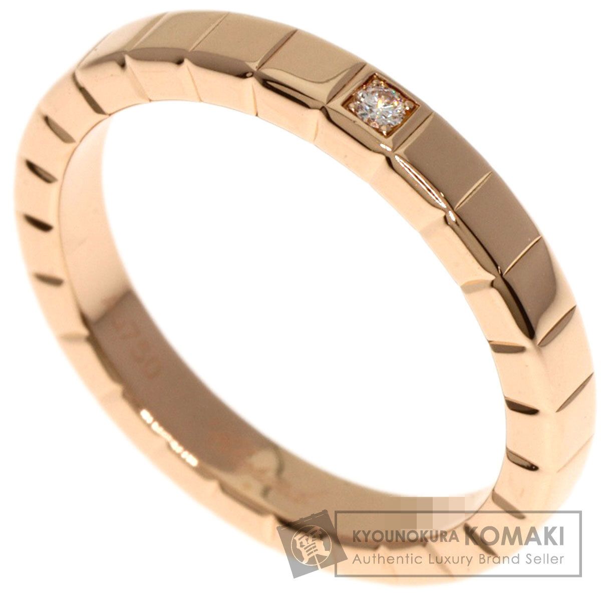 Chopard ショパール アイスキューブ 1P ダイヤモンド リング 指輪 K18PG レディース