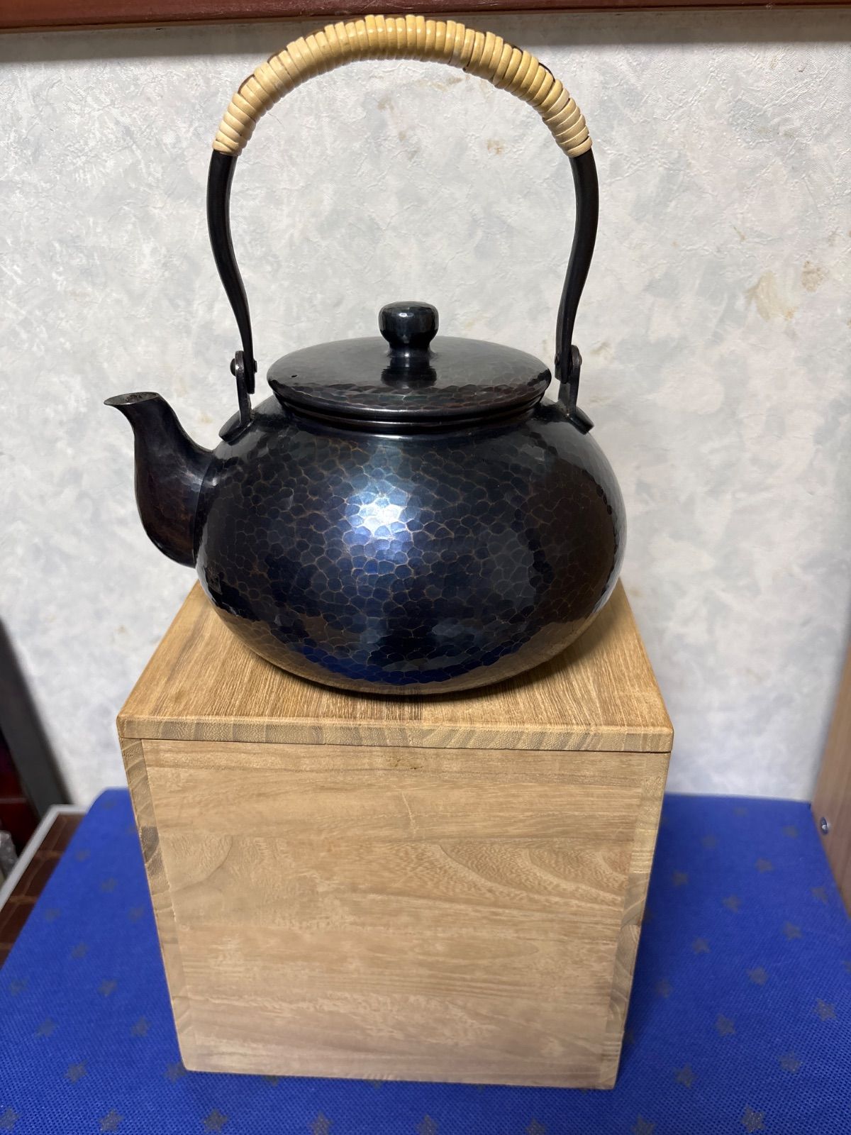 【美品】玉川堂 鎚起銅器 湯沸 紫金色 湯沸 – 無形文化財 鎚起銅器「玉川堂」- GYOKUSENDO