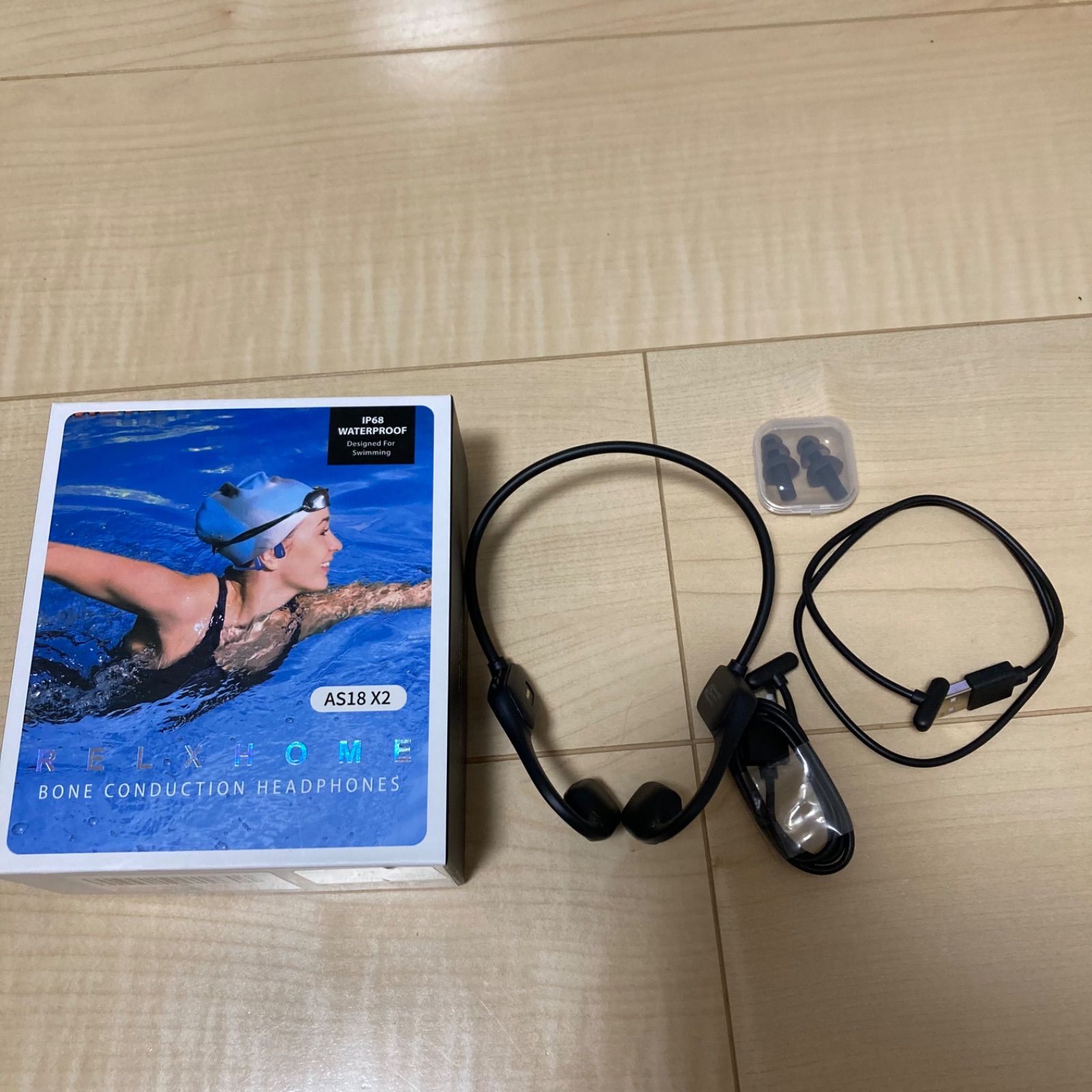 新しく着き スポーツの黒科学 水泳用の骨伝導Bluetoothイヤホン IP68の