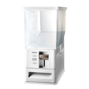 8個セット 計量米びつ|ライスストッカー 12kg型 ホワイト 計量単位 約 1合 プラスチック製 洗える