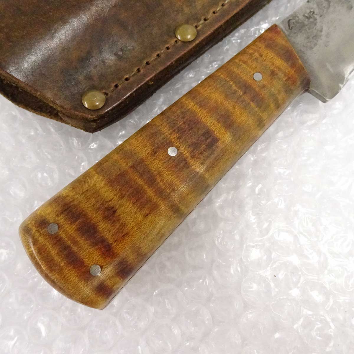 north-river-custom-knives L6 high carbon tool steel ナイフ レザーシース付き north-river-custom-knives L6 high carbon tool steel ナイフ