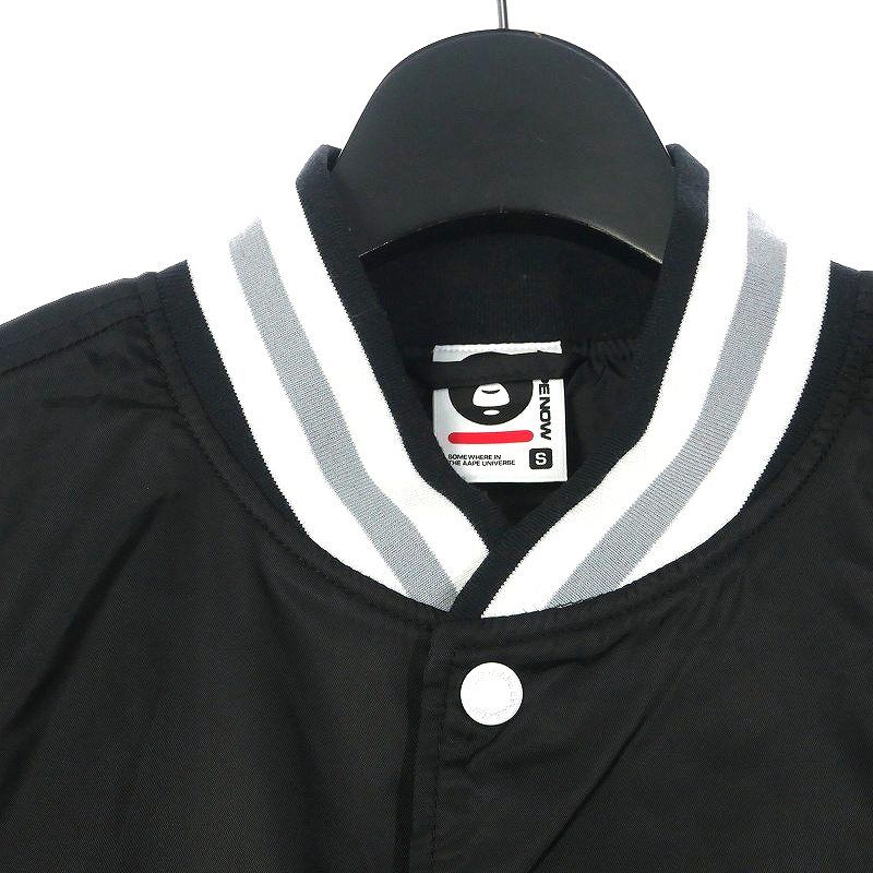 Aape Aapenow スタジャン ブラック⁄ホワイト A BATHING APE スタジャン