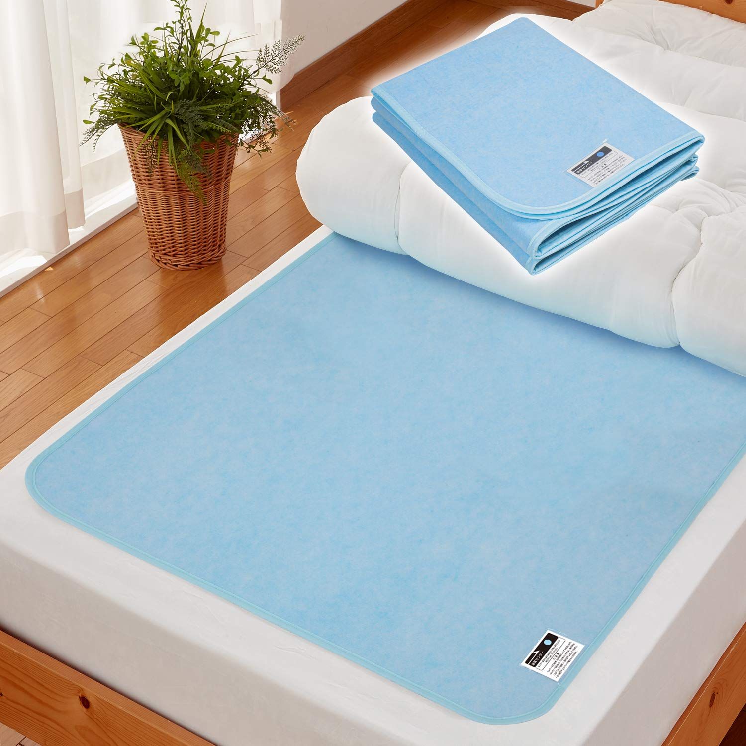 アストロ 除湿シート 2枚組 シングル ブルー 吸湿 防ダニ ドライクリーニング可 繰り返し使える 湿度センサー付 614-43
