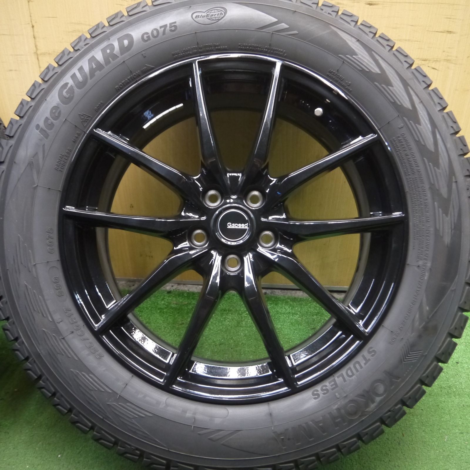 送料無料* バリ溝！キレイ！9.5分☆フォレスター XV等 G.speed 225/60R17 スタッドレス ヨコハマ アイスガード G075  Gスピード PCD100/5H☆4030803Hス - メルカリ