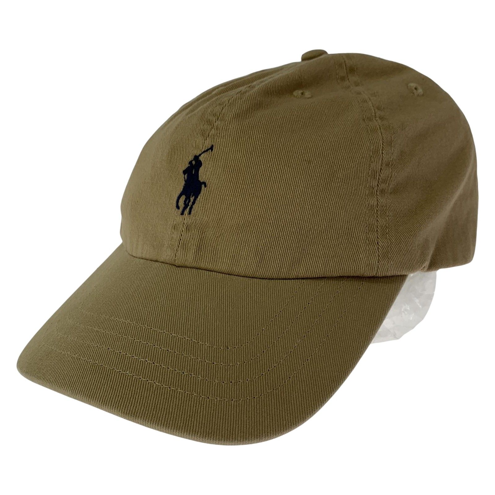 ラルフローレン　ロゴ刺繍キャップ　ベージュ① POLO RALPH LAUREN ポロ・ラルフローレン ロゴ刺繍キャップ