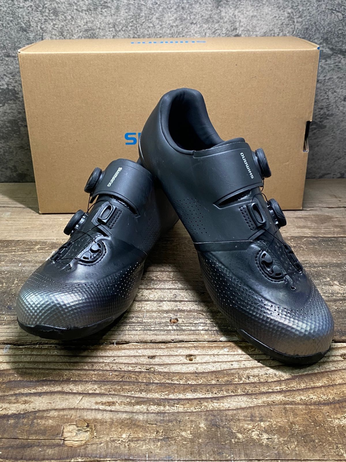 IR884 シマノ SHIMANO RC7 SHRC702M ビンディングシューズ SPD-SL EU47 黒